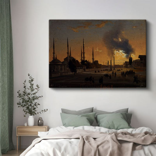Ivan Aivazovsky - İstanbul Gün Batımı Kanvas Tablo