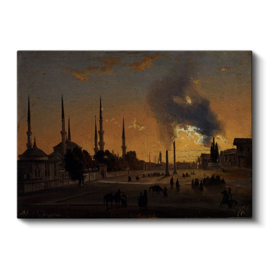 Ivan Aivazovsky - İstanbul Gün Batımı Kanvas Tablo