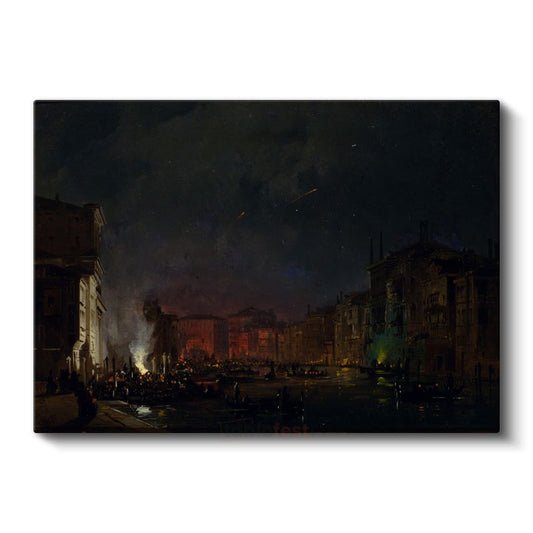 J.M.W. Turner - Venedik Gece Manzarası Kanvas Tablo