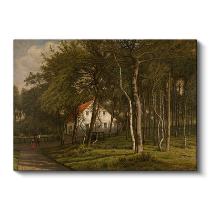 Jean-Baptiste-Camille Corot - Ormandaki Ev Kanvas Tablo
