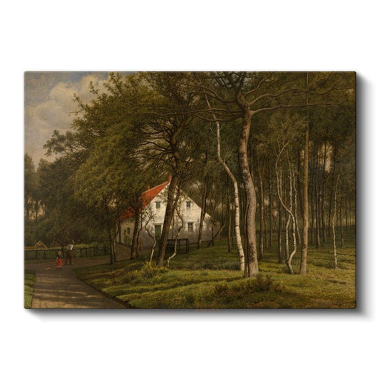 Jean-Baptiste-Camille Corot - Ormandaki Ev Kanvas Tablo