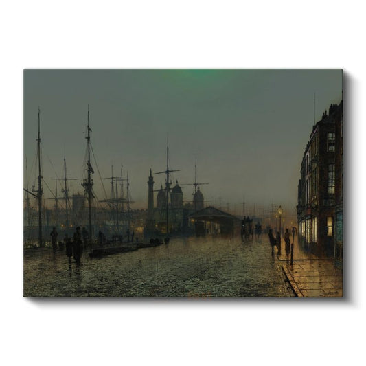 John Atkinson Grimshaw - Sisli Liman Kanvas Tablo
