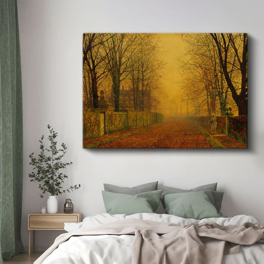 John Atkinson Grimshaw - Sonbahar Yolu Kanvas Tablo