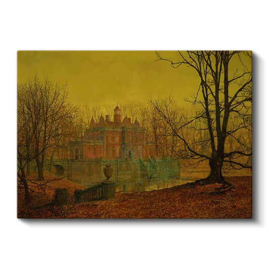 John Atkinson Grimshaw - Sonbahar Akşamında Malikane Kanvas Tablo