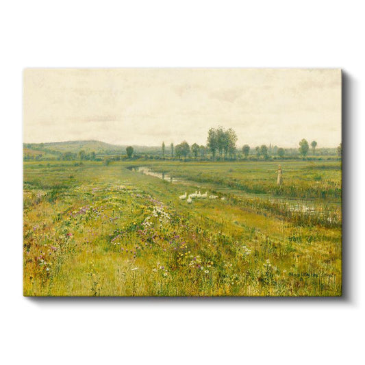 Charles-François Daubigny - Çayır Manzarası Kanvas Tablo