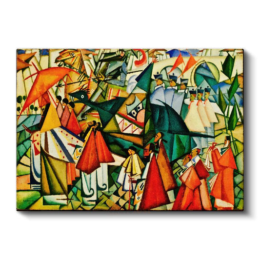 Lyubov Popova - Renkli Figürler Kompozisyonu Kanvas Tablo
