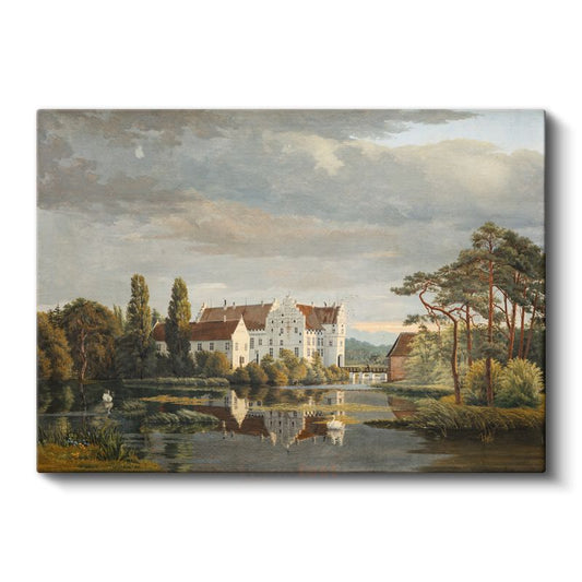Christoffer Eckersberg - Borup Şatosu Manzarası Kanvas Tablo