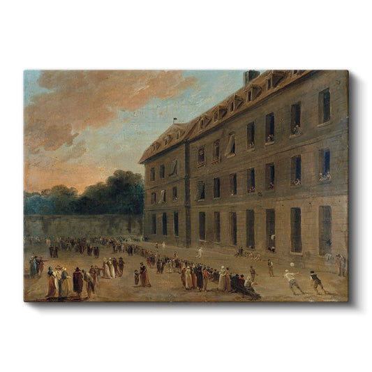 Hubert Robert - Saray Avlusu Kanvas Tablo