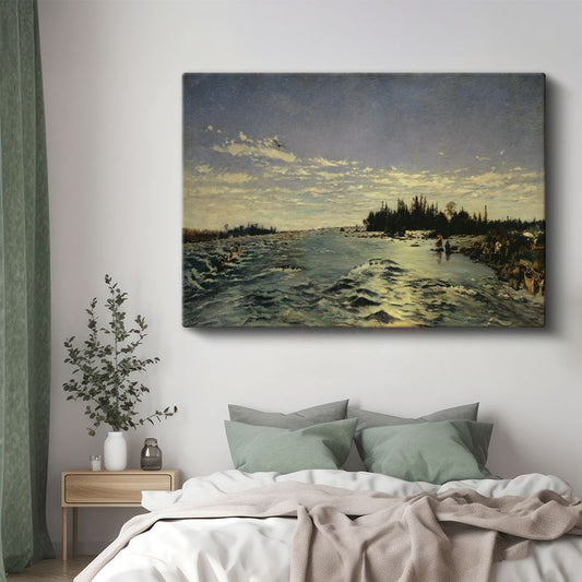 Charles-François Daubigny - Nehir Manzarası Kanvas Tablo