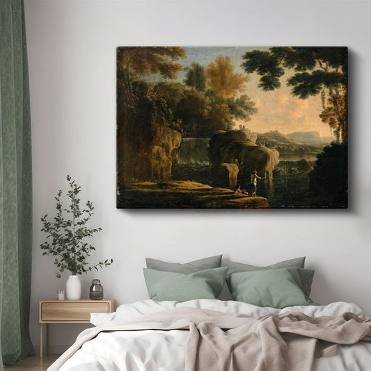Claude Lorrain - Pastoral Manzara Kanvas Tablo