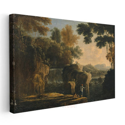Claude Lorrain - Pastoral Manzara Kanvas Tablo