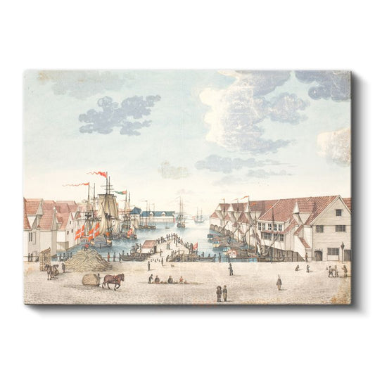 Christoffer Wilhelm Eckersberg - Liman Manzarası Kanvas Tablo