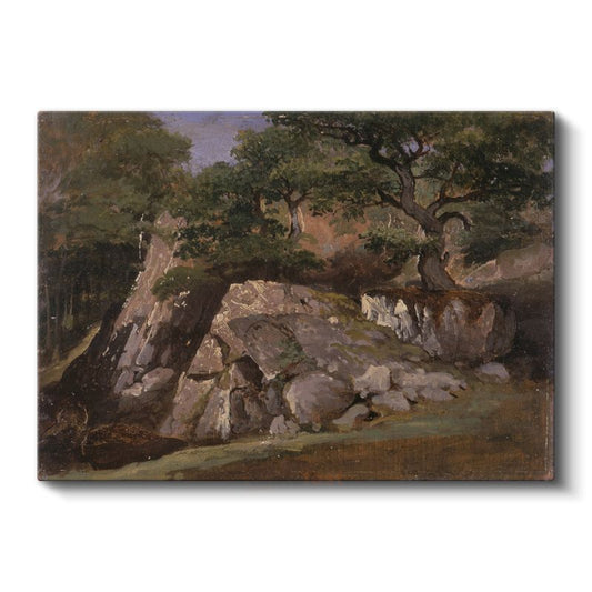 Jean-Baptiste-Camille Corot - Kayalık Manzara Kanvas Tablo