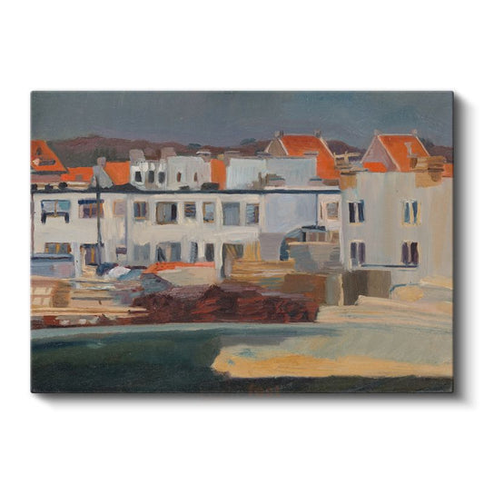 Edward Hopper - Şehir Evleri Kanvas Tablo