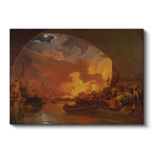 Philip James de Loutherbourg - Büyük Yangın Kanvas Tablo