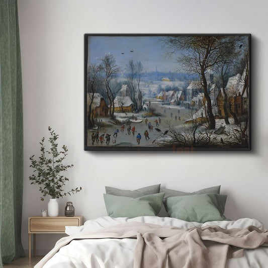 Pieter Bruegel - Kış Manzarası Kanvas Tablo