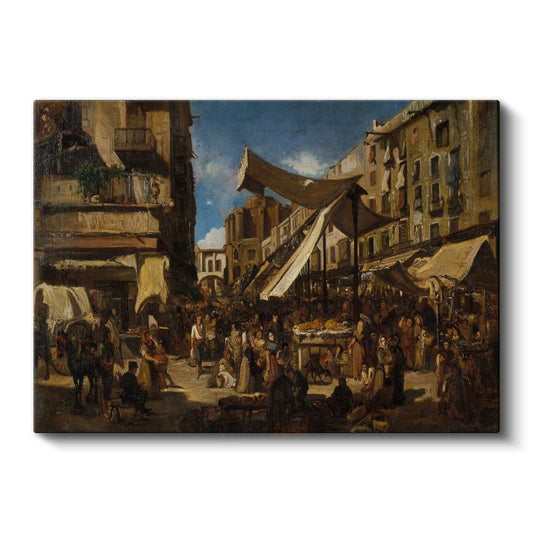 Oskar Kokoschka - Şehir Pazarı Kanvas Tablo