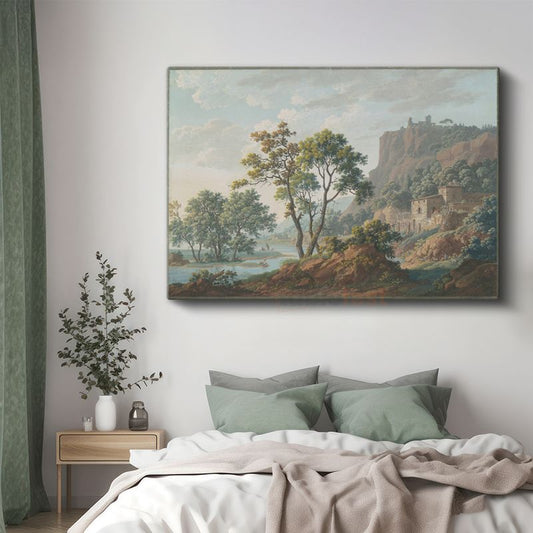 Claude Lorrain - İtalyan Manzarası Kanvas Tablo