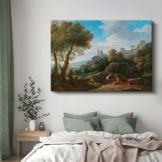 Claude Lorrain - Pastoral Manzara Kanvas Tablo