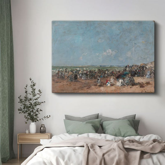 Eugène Boudin - Sahil Manzarası Kanvas Tablo