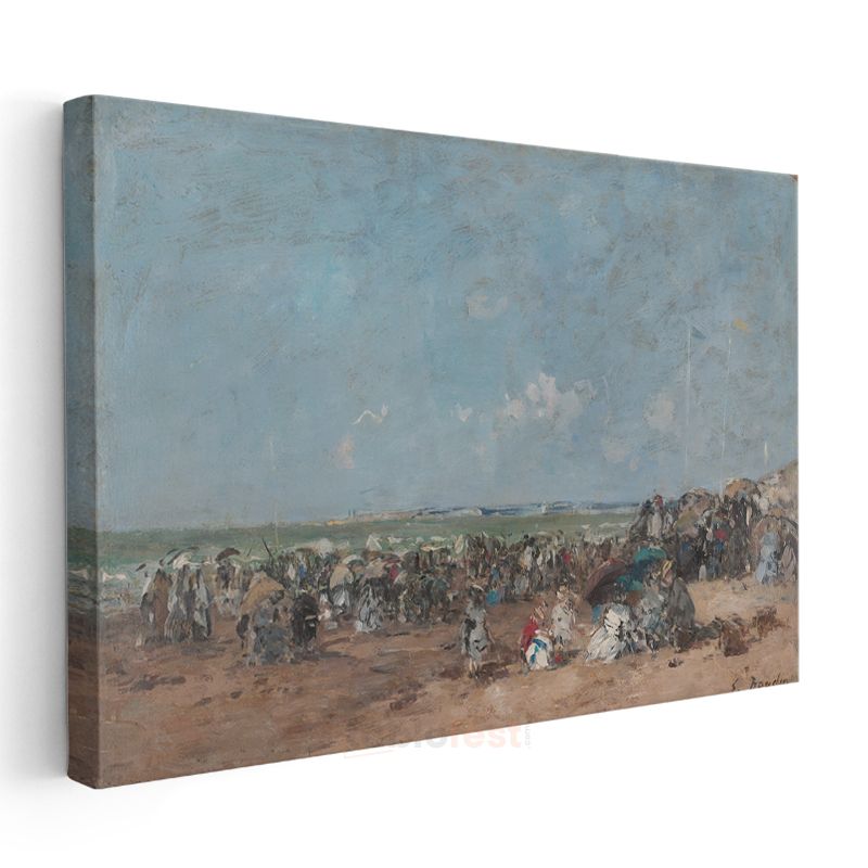 Eugène Boudin - Sahil Manzarası Kanvas Tablo