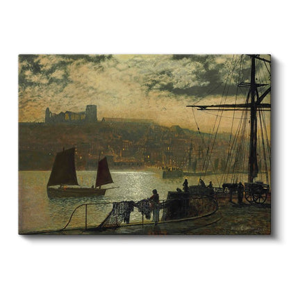 John Atkinson Grimshaw - Whitby Limanı Kanvas Tablo