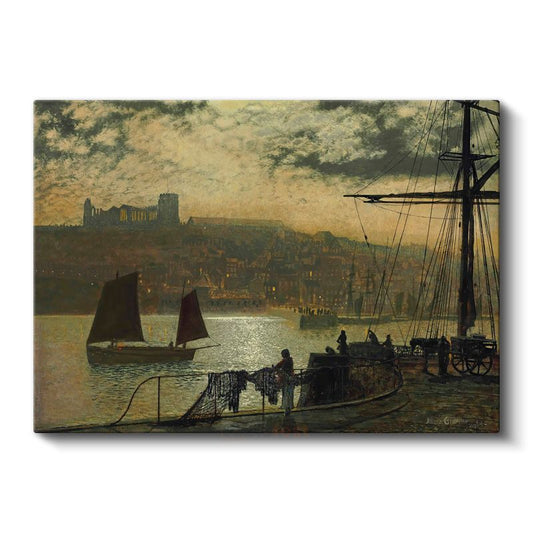 John Atkinson Grimshaw - Whitby Limanı Kanvas Tablo