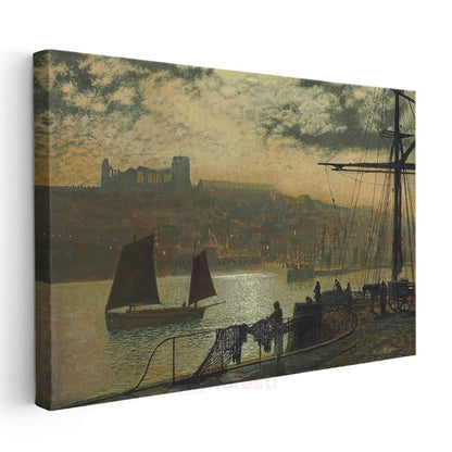 John Atkinson Grimshaw - Whitby Limanı Kanvas Tablo