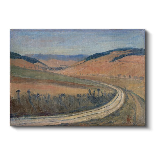 Hans Heysen - Kırsal Yol Manzarası Kanvas Tablo