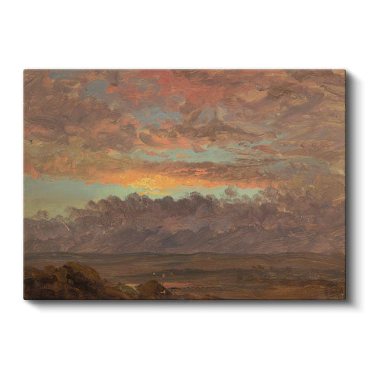 Frederic Edwin Church - Günbatımı Manzarası Kanvas Tablo