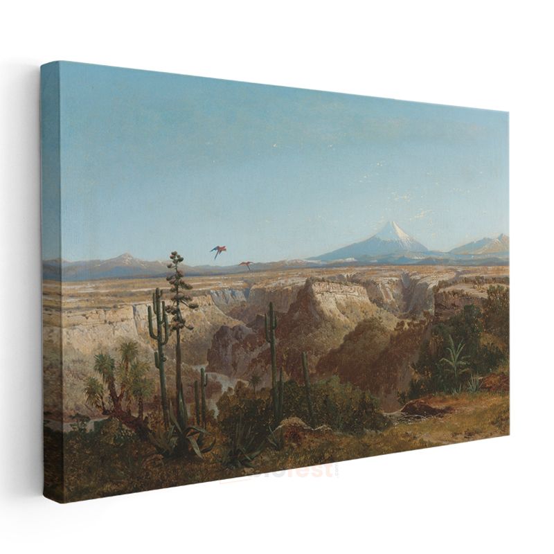 Frederic Edwin Church - Dağ Manzarası Kanvas Tablo