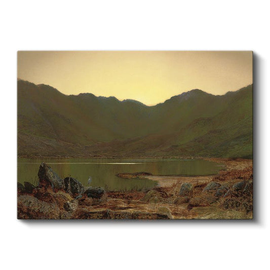 John Constable - Dağlar Arasında Göl Manzarası Kanvas Tablo