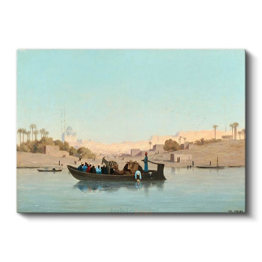 Jean-Léon Gérôme - Nil Nehri Üzerinde Yolculuk Kanvas Tablo