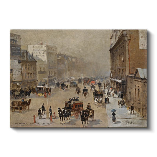 Edward Seago - Londra Sokak Manzarası Kanvas Tablo