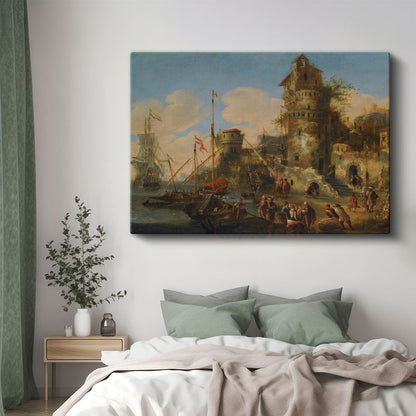 Francesco Guardi - Liman Manzarası Kanvas Tablo