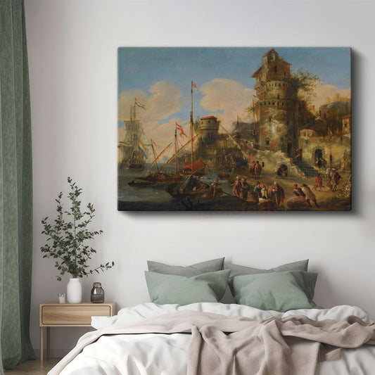 Francesco Guardi - Liman Manzarası Kanvas Tablo