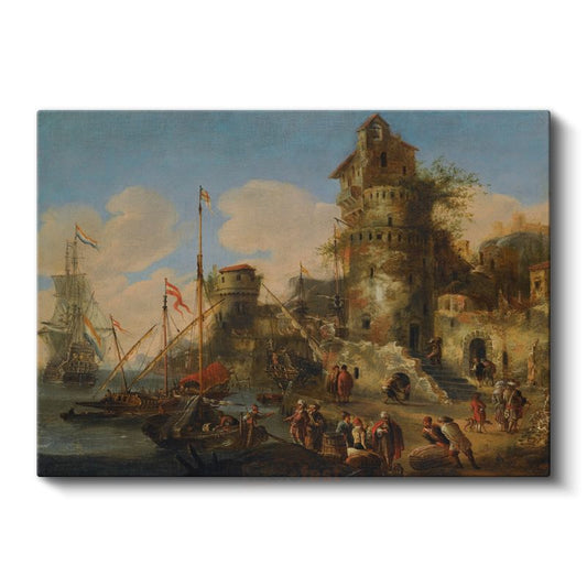 Francesco Guardi - Liman Manzarası Kanvas Tablo