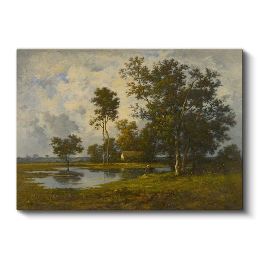 Narcisse Virgile Diaz de la Peña - Göl Manzarası Kanvas Tablo