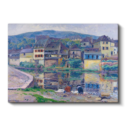 Armand Guillaumin - Nehir Kıyısındaki Köy Kanvas Tablo