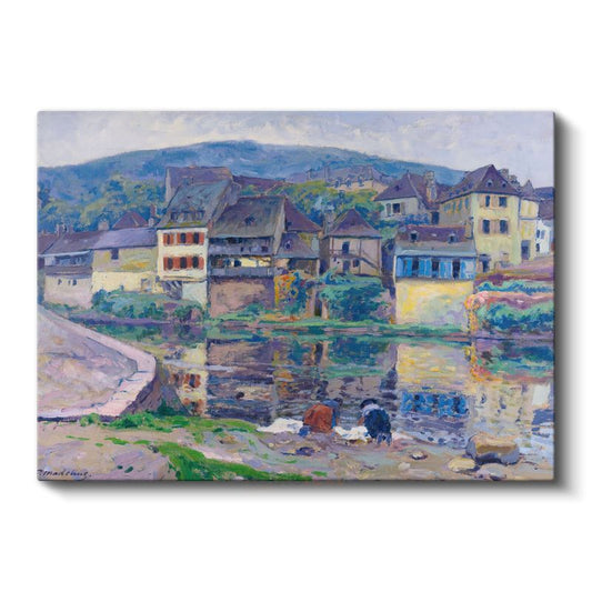 Armand Guillaumin - Nehir Kıyısındaki Köy Kanvas Tablo