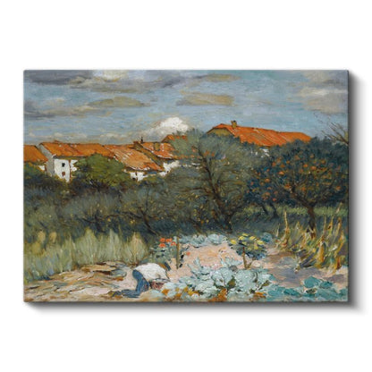 Henri Martin - Kır Bahçesi Manzarası Kanvas Tablo