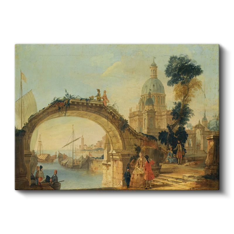 Francesco Guardi - Venedik Köprüsü Kanvas Tablo