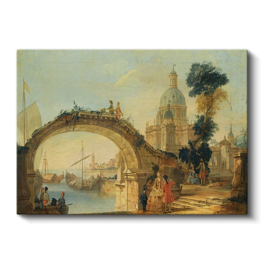 Francesco Guardi - Venedik Köprüsü Kanvas Tablo