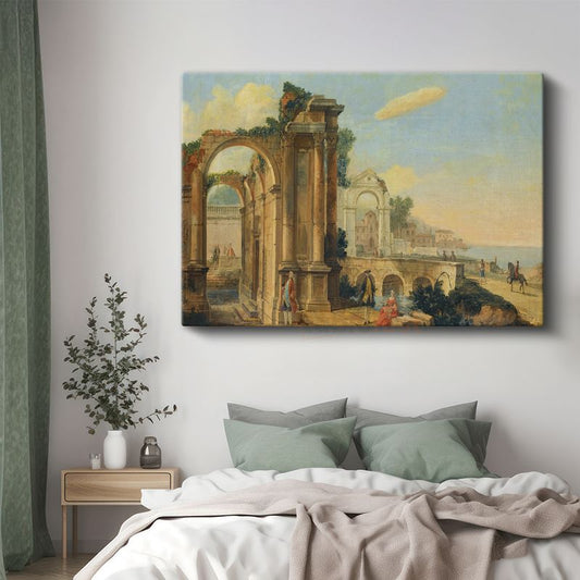 Francesco Guardi - Antik Harabe Manzarası Kanvas Tablo