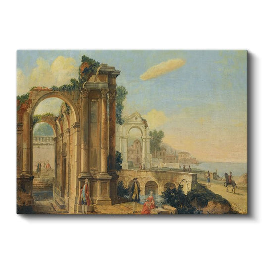 Francesco Guardi - Antik Harabe Manzarası Kanvas Tablo