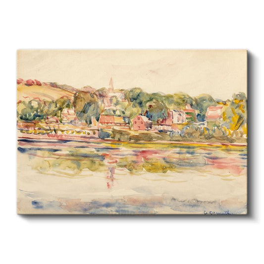 Paul Cézanne - Nehir Kıyısı Manzarası Kanvas Tablo