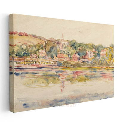 Paul Cézanne - Nehir Kıyısı Manzarası Kanvas Tablo