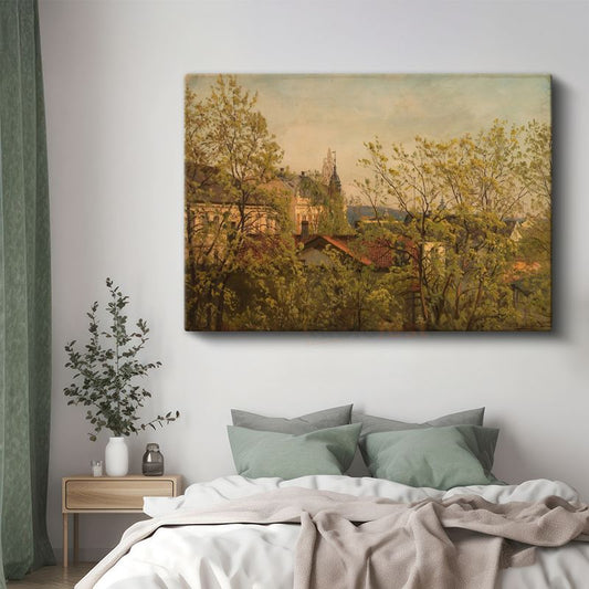 Camille Pissarro - Bahar Manzarası Kanvas Tablo