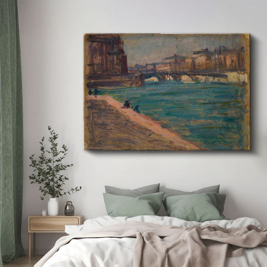 Claude Monet - Seine Nehri Üzerinde Köprü Kanvas Tablo