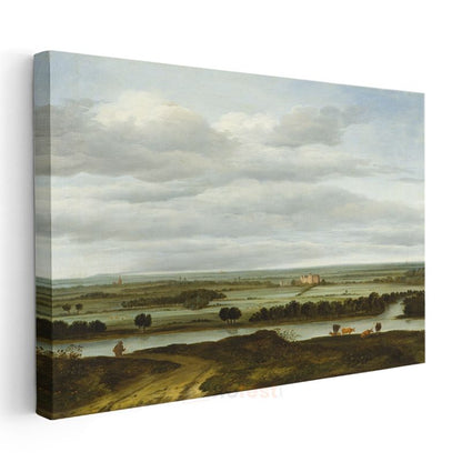 Jacob van Ruisdael - Geniş Ova Manzarası Kanvas Tablo